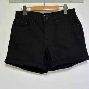 Levi’s | Mid Length Black Denim Shorts